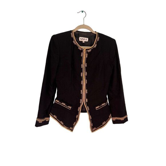 Vintage Nina K embroidered blazer jacket‎ size 6 - Picture 1 of 6